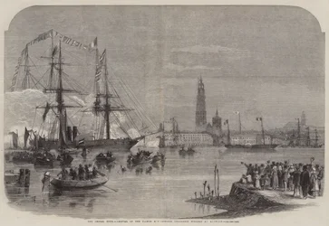 De Huwelijksreis, Aankomst van de Prins en Prinses Frederick William in Antwerpen